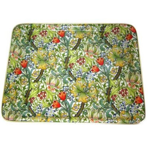 Keswick & Arnold Designs Service Trays Keswick & Arnold Designs Golden Lily Green 14"x11" Rectangular Tray Keswick & Arnold Designs Service Trays Keswick & Arnold Designs Golden Lily Green 14"x11" Rectangular Tray