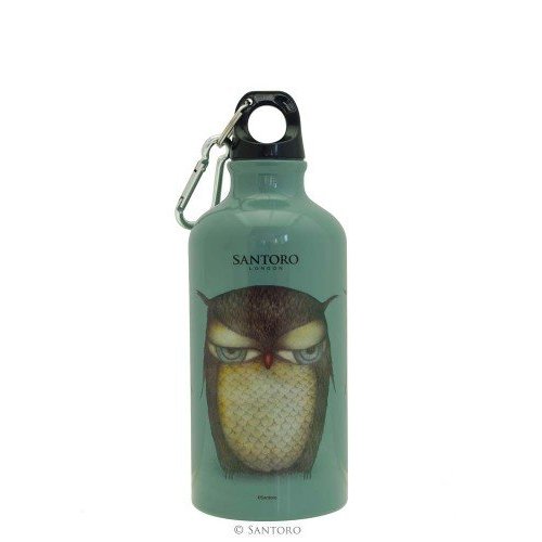 Santoro London Grumpy Owl Water Bottle Santoro London Grumpy Owl Water Bottle