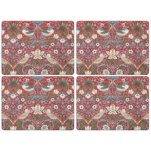 Pimpernel Pimpernel Strawberry Thief (Red) Placemats Pimpernel Pimpernel Strawberry Thief (Red) Placemats