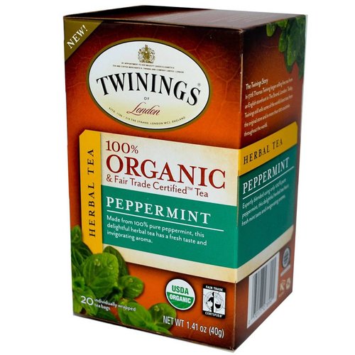 Twinings Twinings 20 CT Organic Peppermint Herbal Twinings Twinings 20 CT Organic Peppermint Herbal