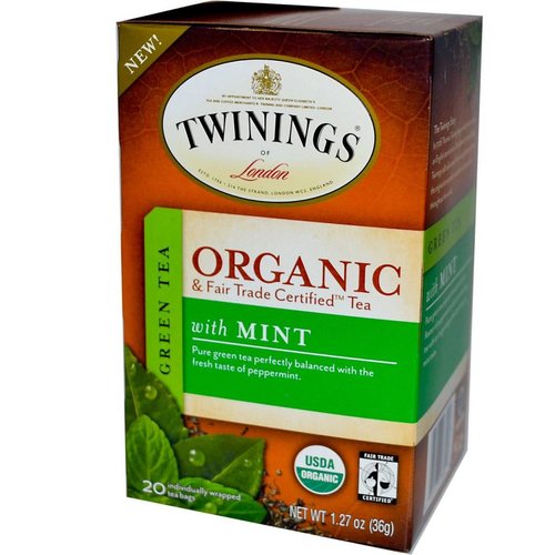 Twinings Twinings 20 ct Organic Green Tea with Mint Twinings Twinings 20 ct Organic Green Tea with Mint