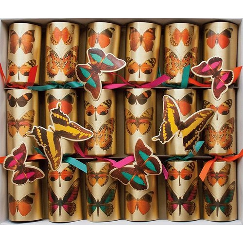 Caspari Caspari Christmas Crackers - Deyrolle Butterflies - 6 Count Caspari Caspari Christmas Crackers - Deyrolle Butterflies - 6 Count