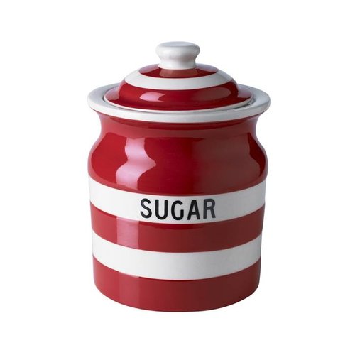 Cornishware Cornishware Sugar Storage Jar 30oz - Red Cornishware Cornishware Sugar Storage Jar 30oz - Red