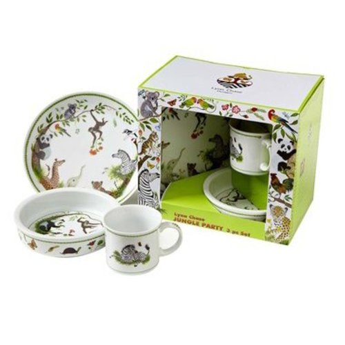Lynn Chase Jungle Party 3-Piece Feeding Set Lynn Chase Jungle Party 3-Piece Feeding Set