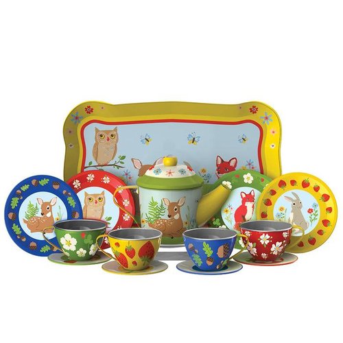 Schylling Schylling Forest Friends Tin Tea Set Schylling Schylling Forest Friends Tin Tea Set
