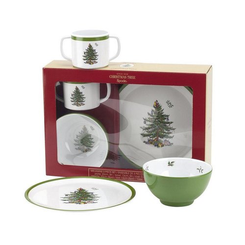 Spode Spode Christmas Tree 3-Piece Feeding Set Spode Spode Christmas Tree 3-Piece Feeding Set