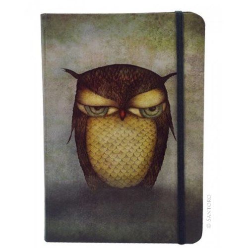 Santoro London Grumpy Owl Hardcover Notebook Santoro London Grumpy Owl Hardcover Notebook