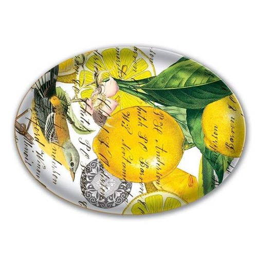 Michel Design Works Michel Lemon Basil Glass Soap Dish Michel Design Works Michel Lemon Basil Glass Soap Dish