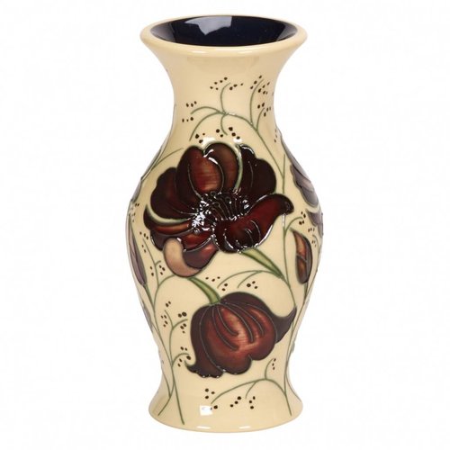 Moorcroft Pottery Moorcroft Chocolate Cosmos Vase 226/5 Moorcroft Pottery Moorcroft Chocolate Cosmos Vase 226/5