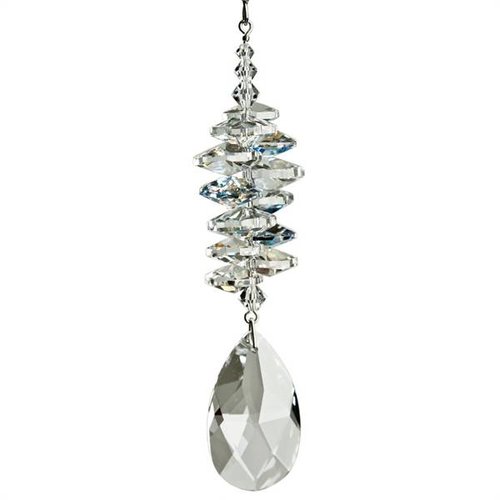 Crystal Suncatcher - Ice Crystal with Almond Pendant Crystal Suncatcher - Ice Crystal with Almond Pendant