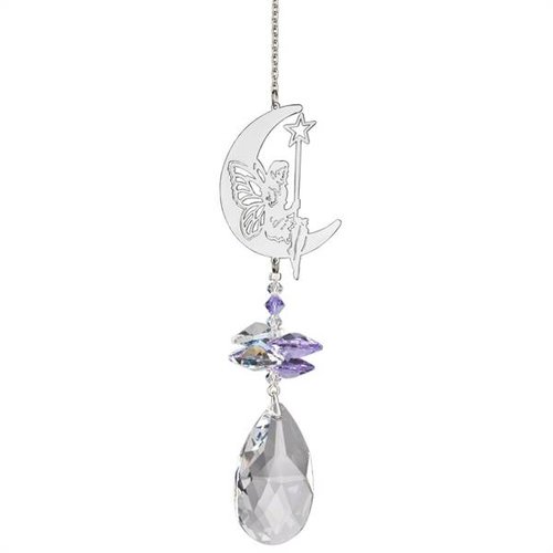 Crystal Suncatcher - Purple Crystal with Fairy Crystal Suncatcher - Purple Crystal with Fairy