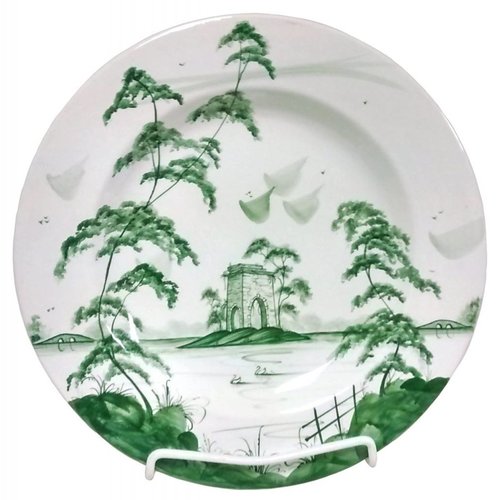 Isis Ceramics Isis Green English Garden - The Ruin - Dinner Plate Isis Ceramics Isis Green English Garden - The Ruin - Dinner Plate