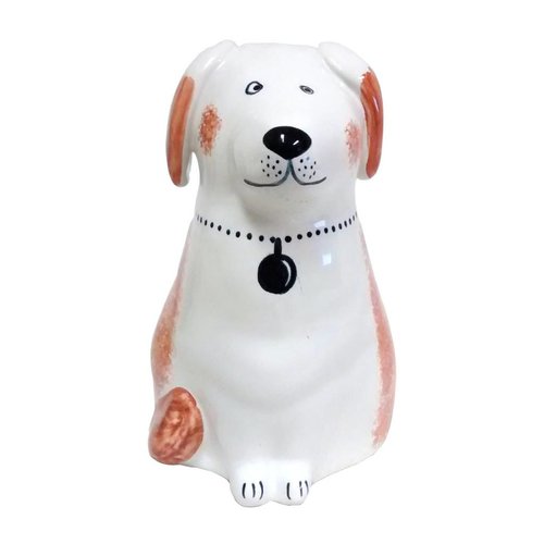 Rye Pottery Rye Dog - Coral With Necklace Rye Pottery Rye Dog - Coral With Necklace