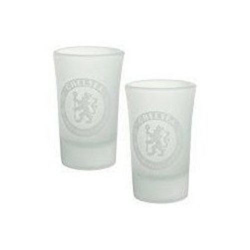 Chelsea FC2 Pack of Frosted Shot Glasses Chelsea FC2 Pack of Frosted Shot Glasses