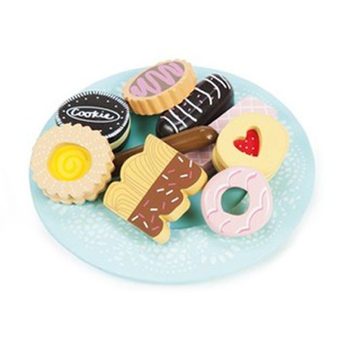 Le Toy Van Le Toy Van Wooden Biscuits & Plate Set Le Toy Van Le Toy Van Wooden Biscuits & Plate Set