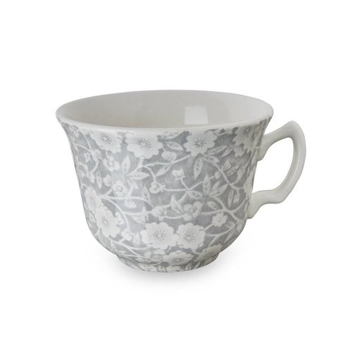 Burleigh Pottery Calico Grey Teacup and Saucer Burleigh Pottery Calico Grey Teacup and Saucer