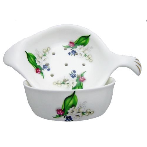 Berta Hedstrom Lily of the Valley Strainer with Bowl Berta Hedstrom Lily of the Valley Strainer with Bowl