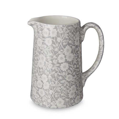 Burleigh Pottery Calico Grey Medium Tankard Jug Burleigh Pottery Calico Grey Medium Tankard Jug