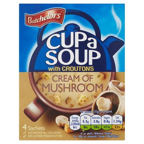 Batchelors Batchelors Cup-A-Soup Cream of Mushroom Batchelors Batchelors Cup-A-Soup Cream of Mushroom