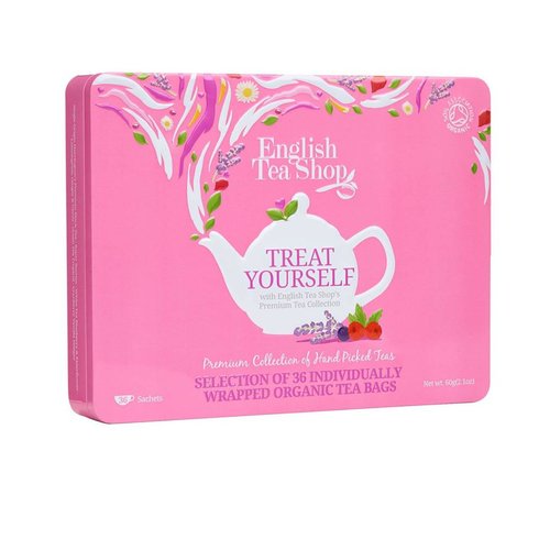 English Tea Shop Treat Yourself Organic Gift Tea Tin - 36 Count English Tea Shop Treat Yourself Organic Gift Tea Tin - 36 Count