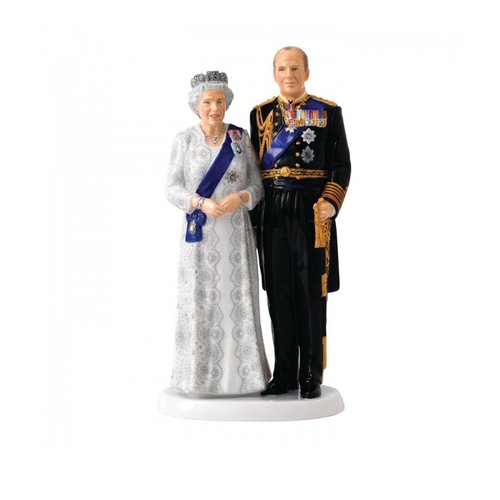 Royal Doulton Royal Doulton Queen Elizabeth's Platinum Wedding Anniversary Figurine Royal Doulton Royal Doulton Queen Elizabeth's Platinum Wedding Anniversary Figurine