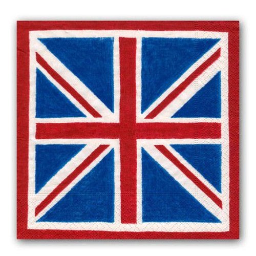 Caspari Caspari Union Jack Cocktail Napkins Caspari Caspari Union Jack Cocktail Napkins