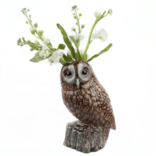 Quail Ceramics Quail Tawny Owl Flower Vase Quail Ceramics Quail Tawny Owl Flower Vase
