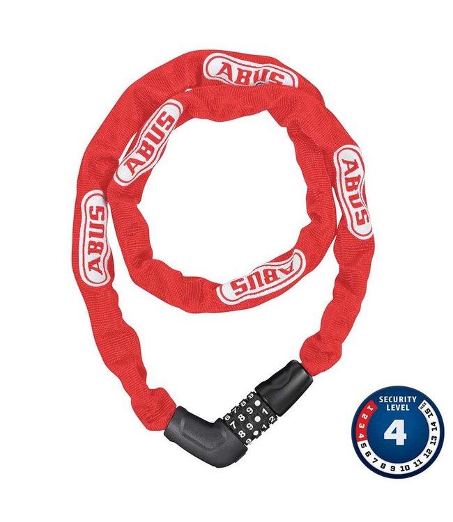 Cable / Lock Abus Steel-O-Chain 5805C ( Combo ) 5mm x 75cm - Red