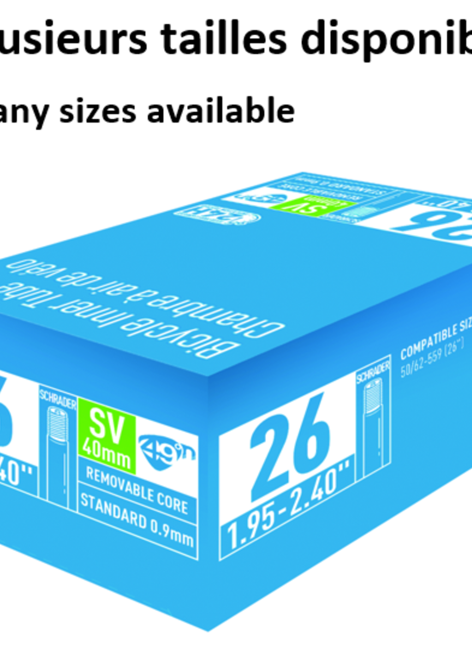 Air ch 49n Standard (0.9mm) - Schrader valve 40mm ( Many sizes available )