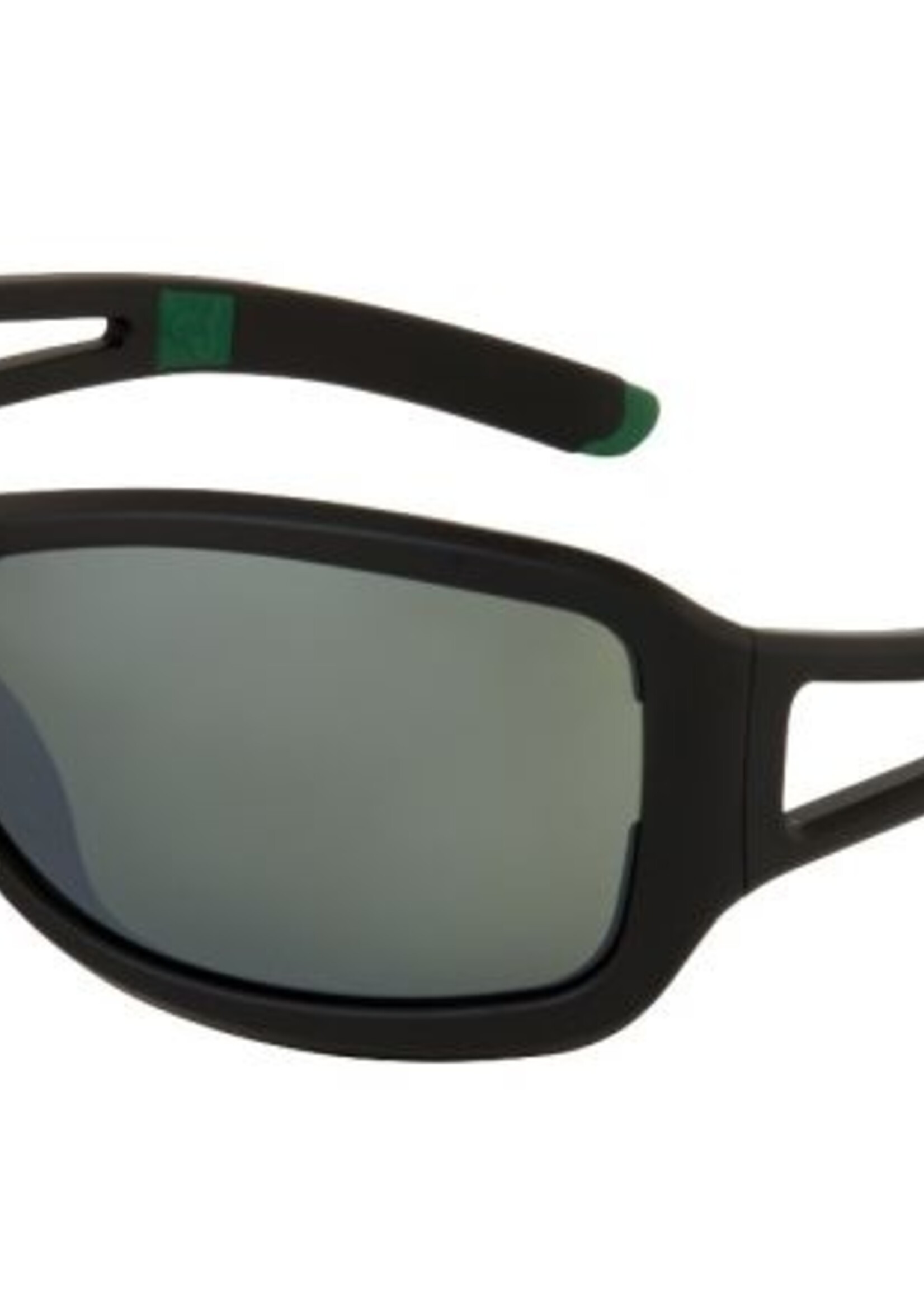 Ryders Carnaby glasses - Matt black / green (green lenses / silver reflection)