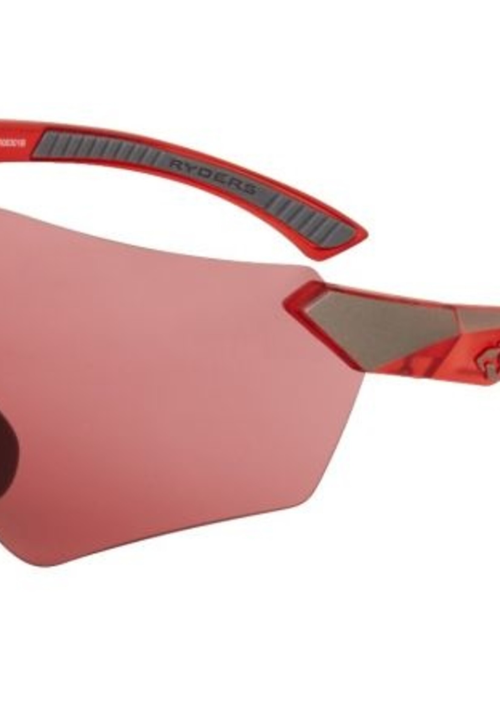 Lunettes Ryders Main AntiBuée - Rouge mat / gris metallique ( lentilles rose / reflet rouge )