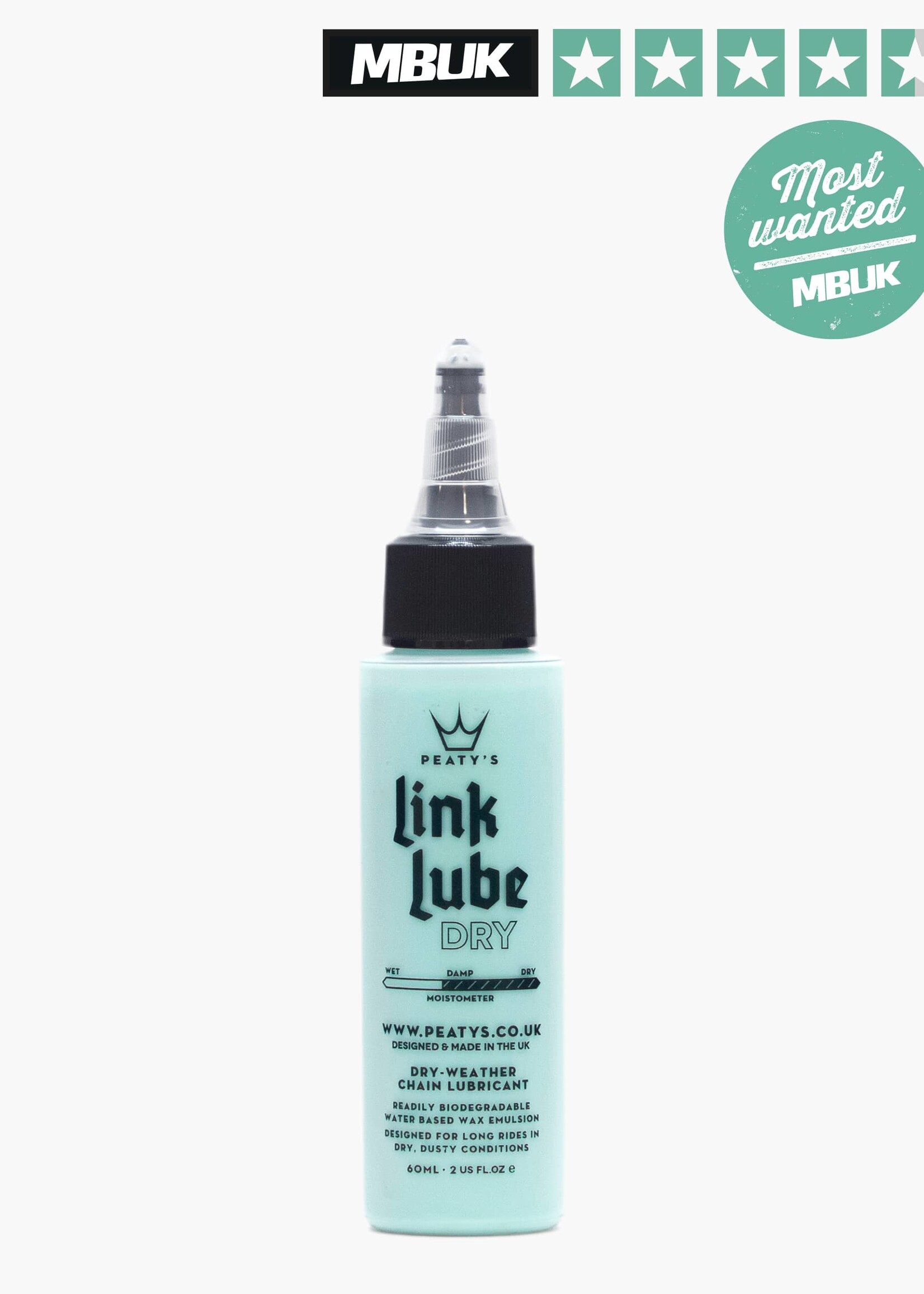 Lubrifiant Peaty's Link lube Dry - 60ml