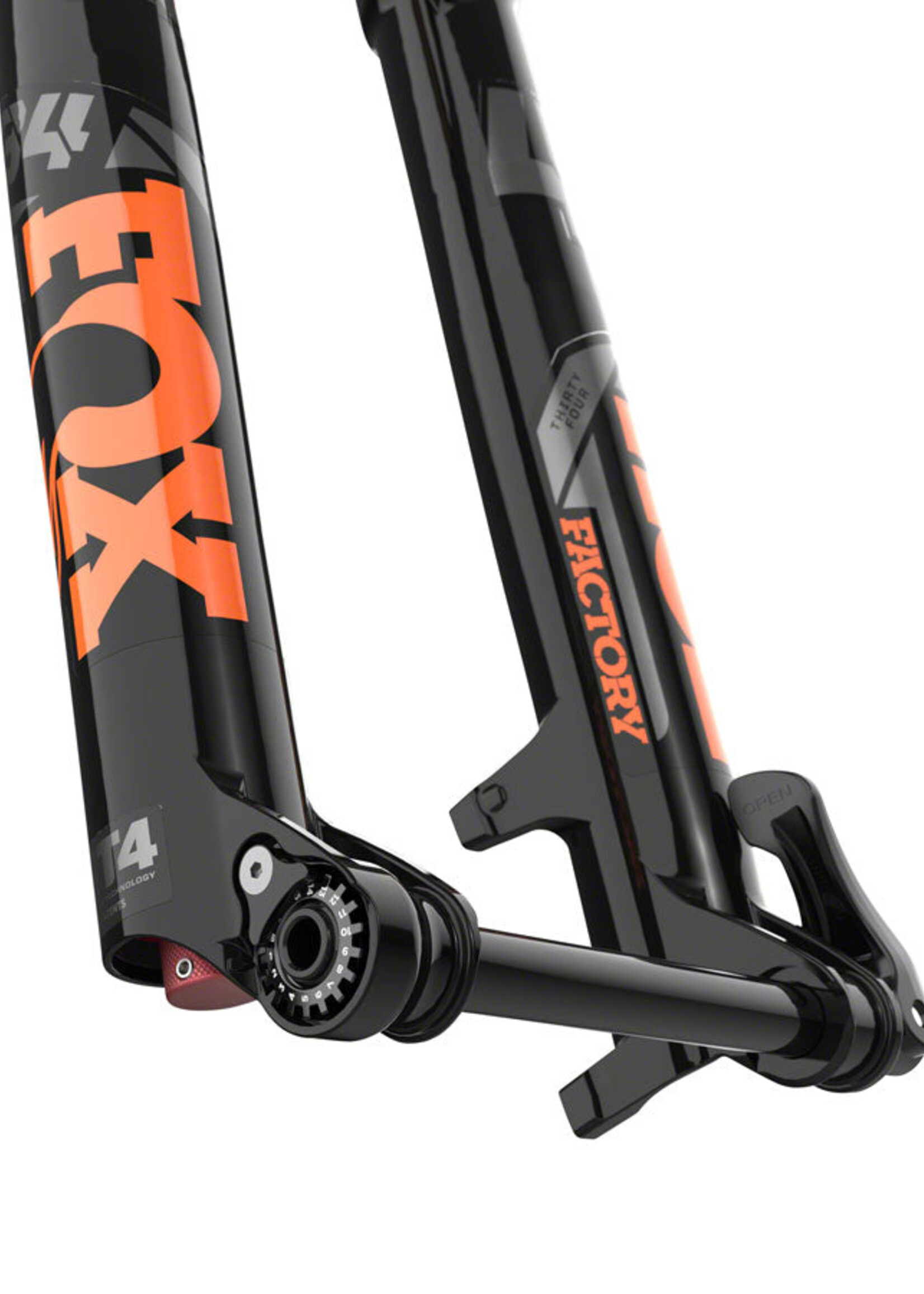 Fourche à suspension Fox 34 Factory Kashima 27.5", 140mm, 15 x 110 mm - Orange/Noir