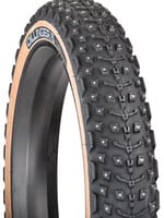 Tire with metal studs 45Nrth Dillinger 5 60tpi 26x4.6 (258 concave studs) - Brown sidewalls