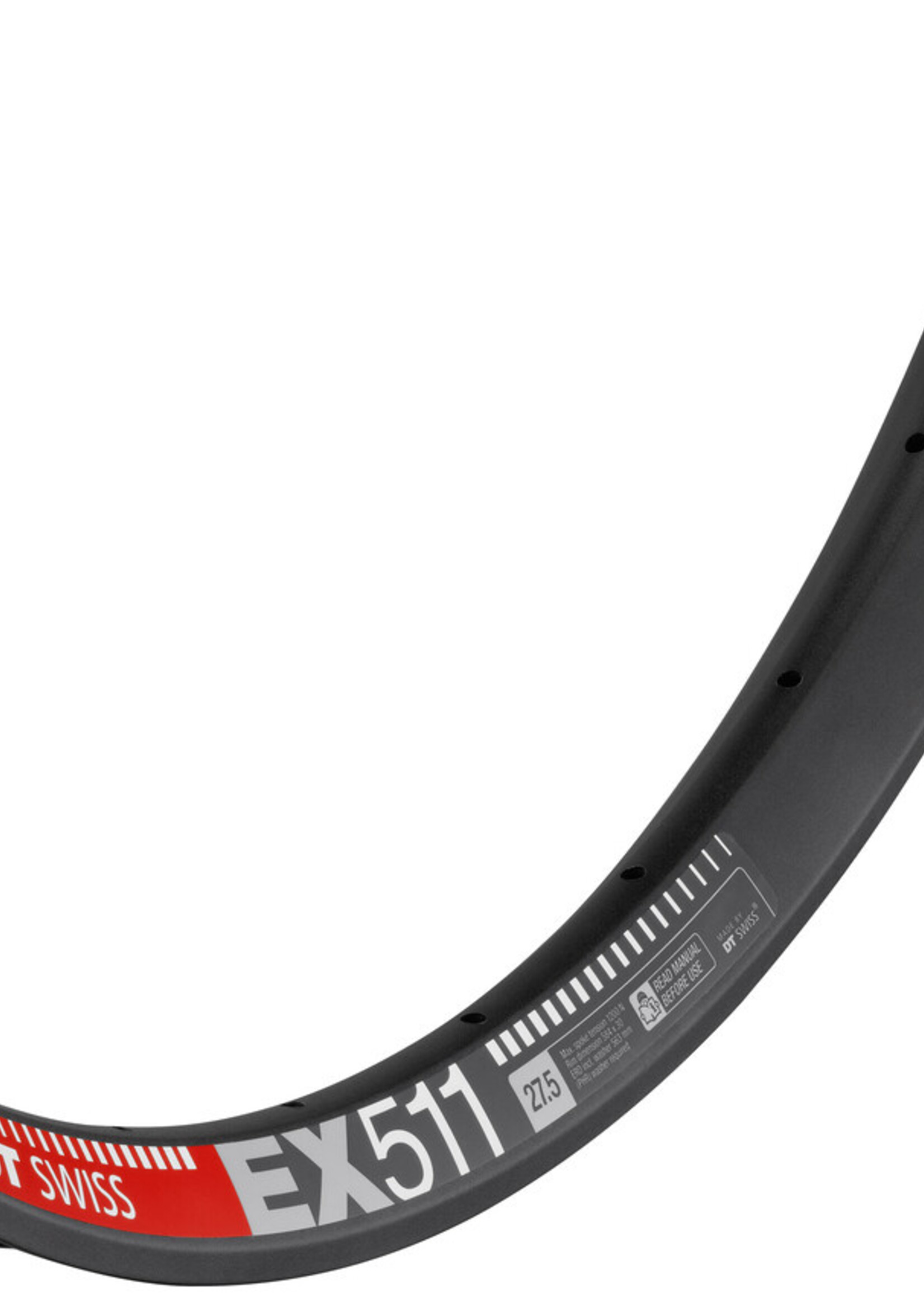 Jante 27.5 po DT Swiss EX 511 disque largeur 30mm - 32 trous - Noir