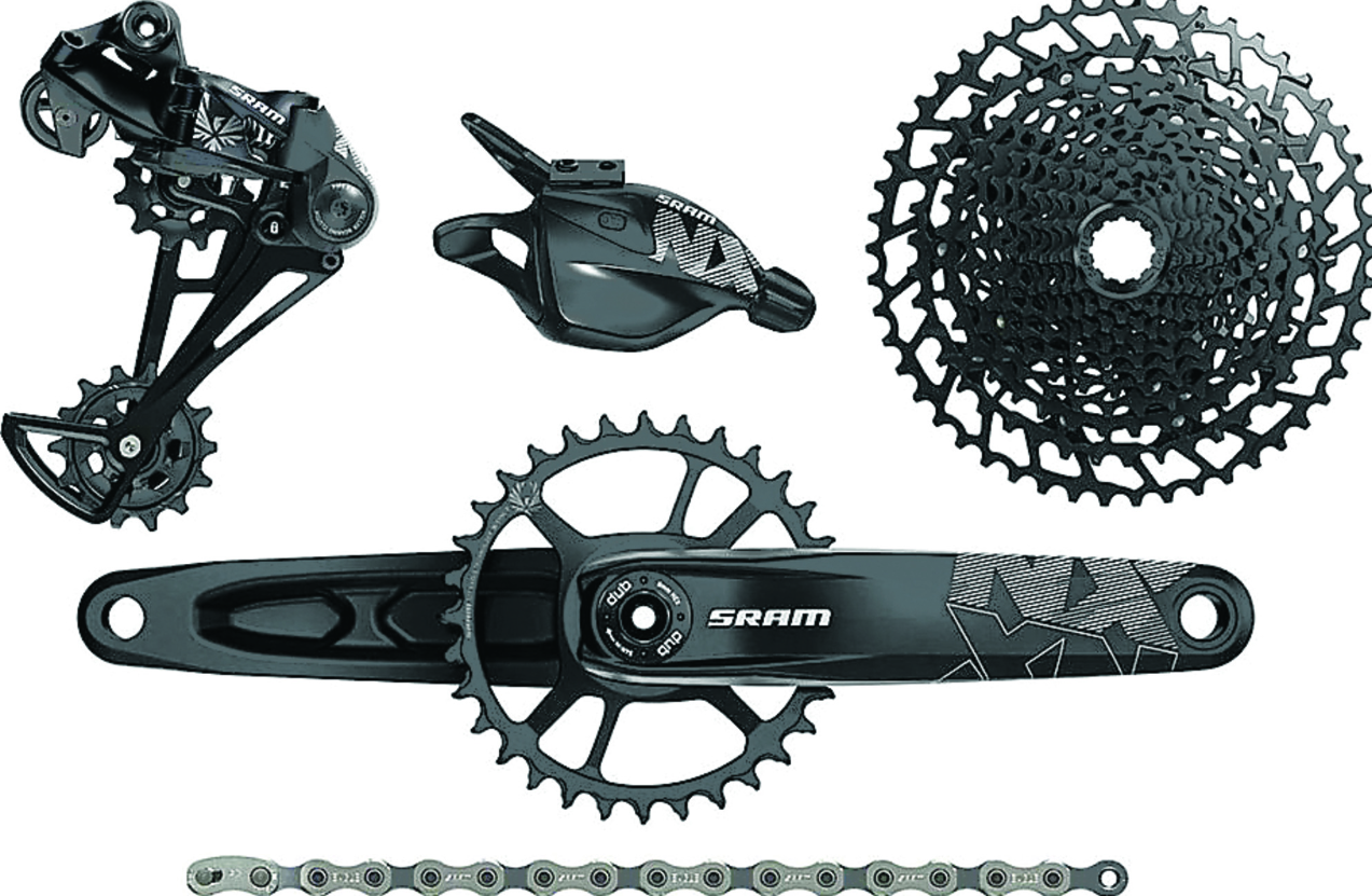 12-speed SRAM NX Eagle drivetrain with DUB Boost crankset / 170mm cran