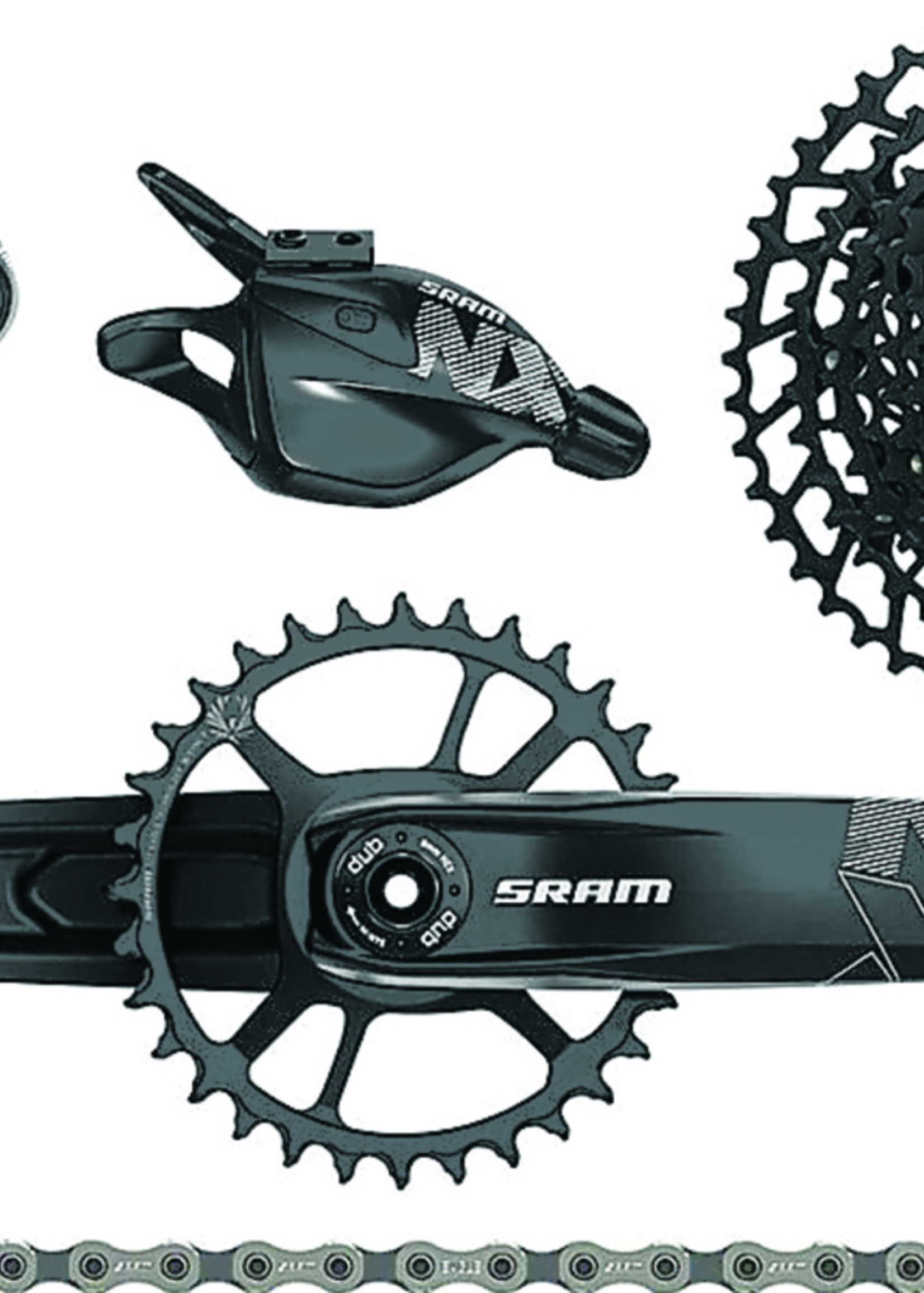 Groupe de transmission 12vit SRAM NX Eagle avec pedalier DUB Boost / manivelles 170mm