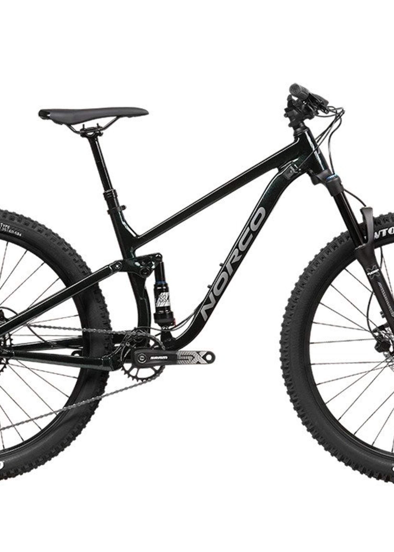 Norco 2023-2024 Norco Fluid FS Jeune -  Noir/Chrome - Xsmall ( 27.5" )