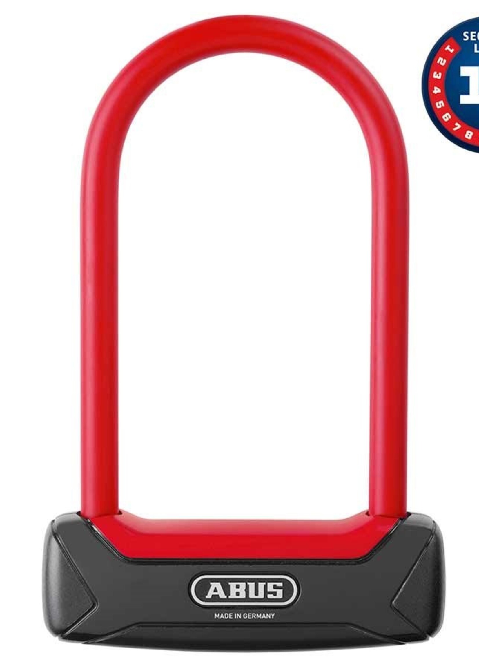 Abus Granit Plus 640 U-lock, 12mm x 83mm x 150mm - Red