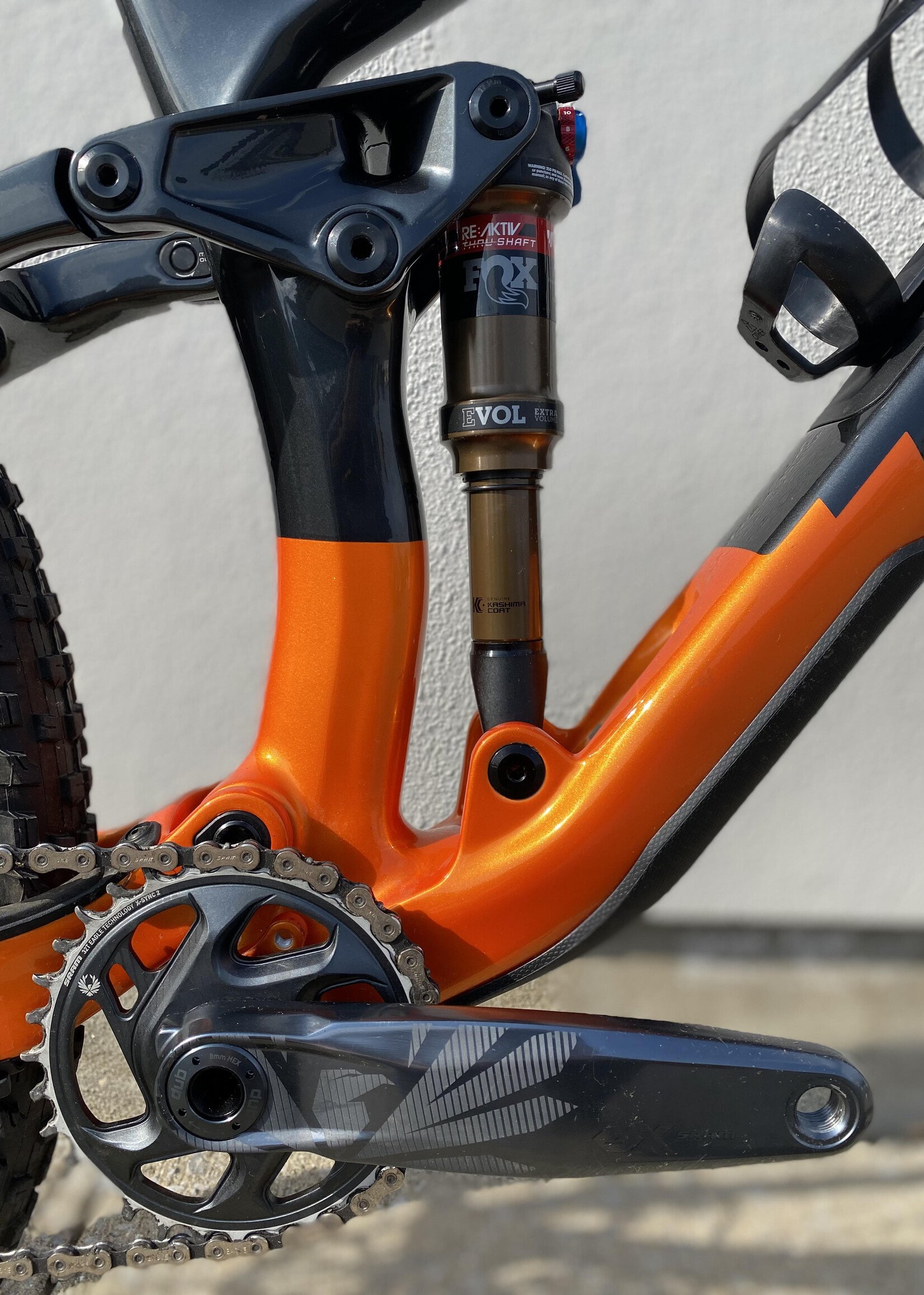 TREK Demo 2022 Trek Fuel EX Gen 5 Carbone Montage maison - Gris et orange (Lithium Grey/Factory Orange) - GX Eagle / Fox 34 / G2 RSC / Large - 29"