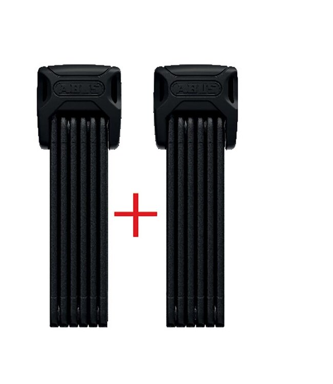 Abus Bordo XPlus 6000K  Folding Locks Twinset- 90cm - Black