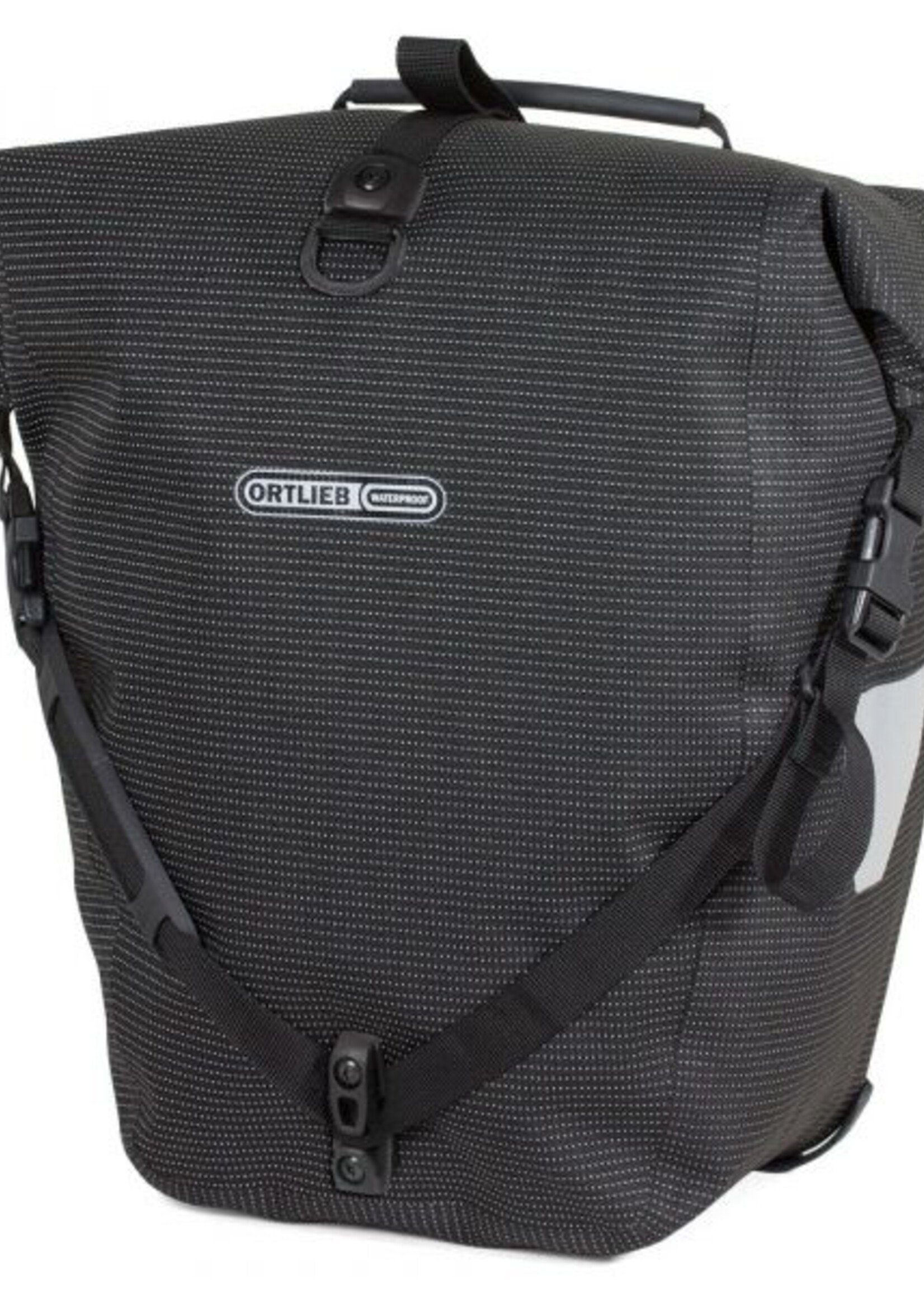 Ortlieb High Visibility Back-Roller GL2.1 Side Panier - 20L - Reflective Black