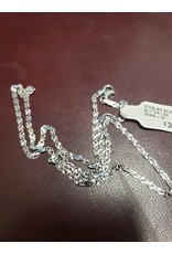 STERLING SILVER GLITTER LINK CHAIN-18"