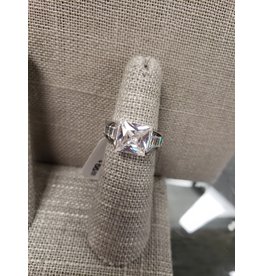STERLING SILVER CZ RING- SIZE 6