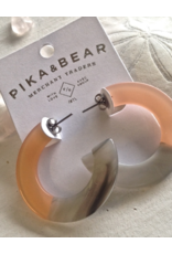 PIKA & BEAR MOD ACETATE HOOP EARRINGS - 4cm
