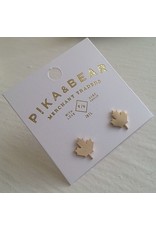 PIKA & BEAR MAPLE LEAF STUD
