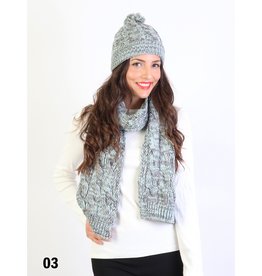 CABLE KNIT TOQUE/SCARF SET