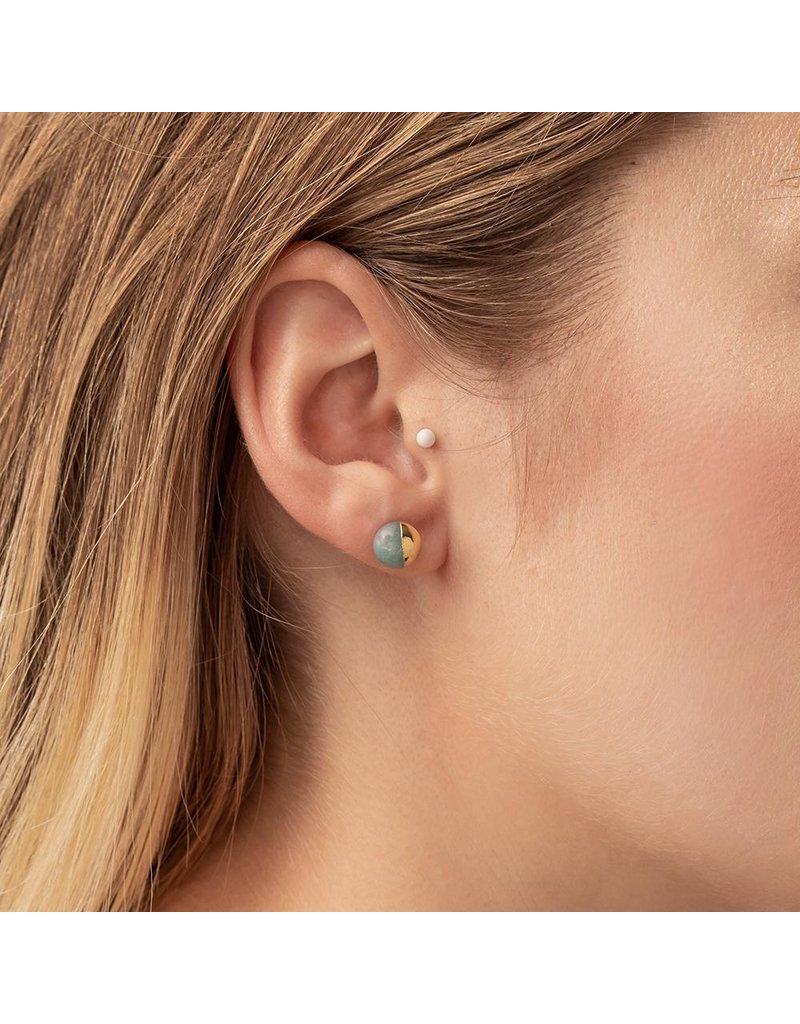 DIPPED STONE STUD EARRING