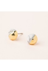 DIPPED STONE STUD EARRING