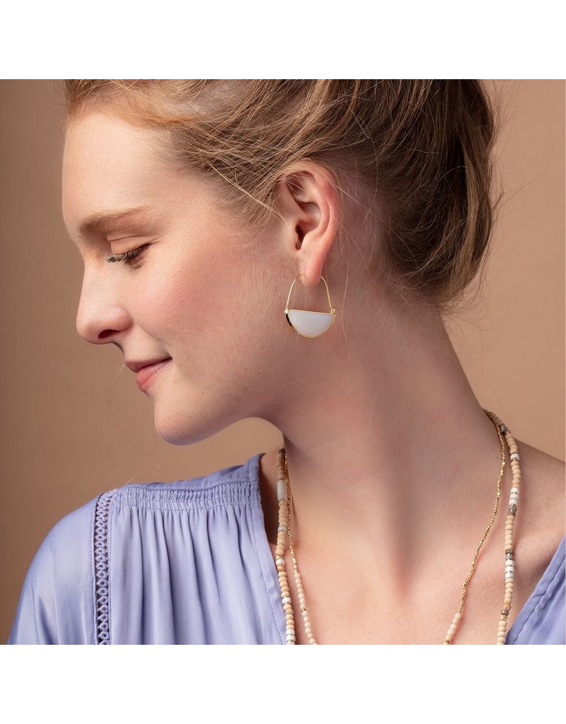 SCOUT STONE PRISM HOOP EARRINGS